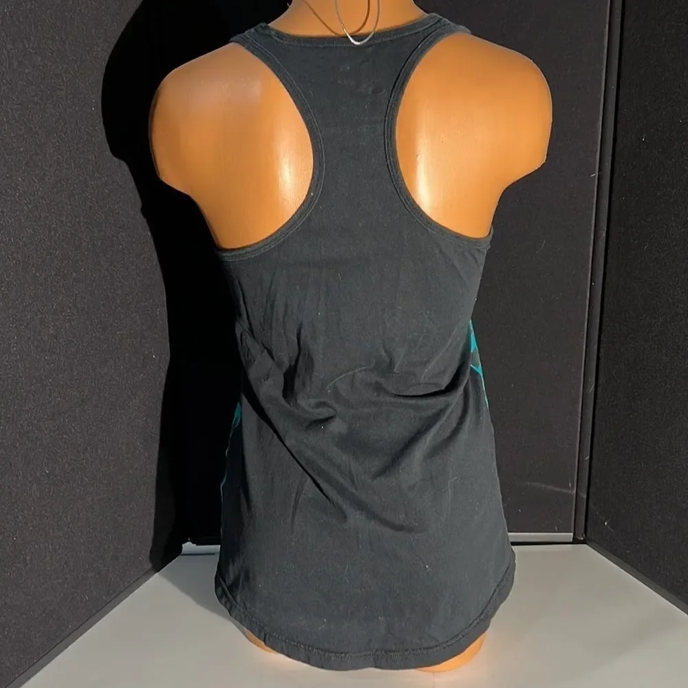 Nike Teal & Black Loose Fit Workout Tank Top Size Small